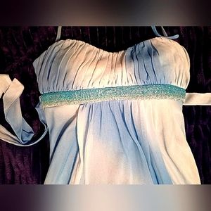 Beautiful in the clouds blue and white City Triangles Dress